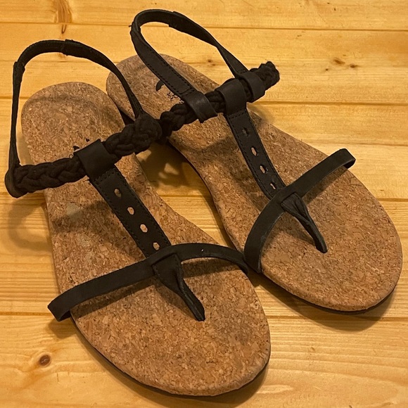 The North Face Black Strap Cork Sandals - Picture 1 of 13